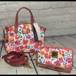 Dooney and Bourke NWT medium floral purse and matching wallet